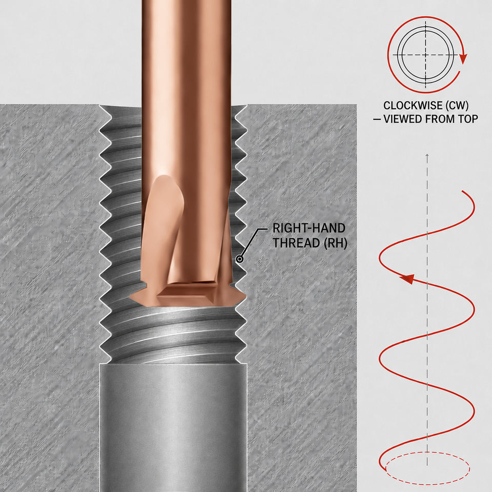 Thread Mill Single Tooth Ultra Hard For Hardened Steel Solid Carbide Coated CNC Threading Cutter